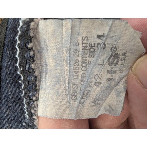 Vintage H.I.S Jeans Mens 42x34 Blue Gray Distressed Stonewash 90s Made USA Y2K - Picture 14 of 15